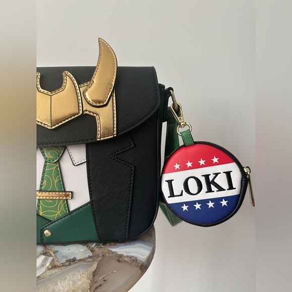 NWT Loungefly Loki for President Cosplay Crossbody Bag Purse Marvel Disney MCU - Picture 3 of 5